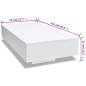 vidaXL Mesa de centro rectangular de fibra de vidrio blanco brillante vidaXL Mesa de centro rectangular de fibra de vidrio blanco brillante