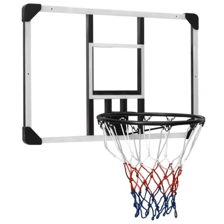 vidaXL Tablero de baloncesto policarbonato transparente 90x60x2,5 cm