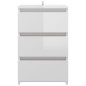 vidaXL Mesitas de noche 2 uds contrachapada blanco brillo 40x35x62,5cm vidaXL Mesitas de noche 2 uds contrachapada blanco brillo 40x35x62,5cm