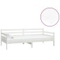 vidaXL Sofá cama con colchón madera de pino maciza blanco 90x200 cm vidaXL Sofá cama con colchón madera de pino maciza blanco 90x200 cm