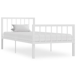 vidaXL Estructura de cama de metal blanco 90x200 cm