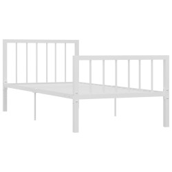 vidaXL Estructura de cama de metal blanco 90x200 cm