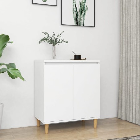 vidaXL Aparador con patas madera contrachapada blanco 60x35x70 cm