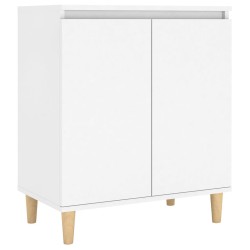 vidaXL Aparador con patas madera contrachapada blanco 60x35x70 cm