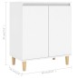 vidaXL Aparador con patas madera contrachapada blanco 60x35x70 cm vidaXL Aparador con patas madera contrachapada blanco 60x35x70 cm