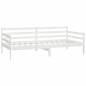 vidaXL Sofá cama con colchón madera de pino maciza blanco 90x200 cm vidaXL Sofá cama con colchón madera de pino maciza blanco 90x200 cm