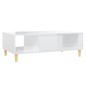 vidaXL Mesa de centro madera contrachapada blanco brillo 103,5x60x35cm vidaXL Mesa de centro madera contrachapada blanco brillo 103,5x60x35cm