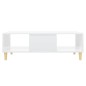 vidaXL Mesa de centro madera contrachapada blanco brillo 103,5x60x35cm vidaXL Mesa de centro madera contrachapada blanco brillo 103,5x60x35cm