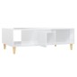 vidaXL Mesa de centro madera contrachapada blanco brillo 103,5x60x35cm vidaXL Mesa de centro madera contrachapada blanco brillo 103,5x60x35cm