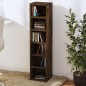 vidaXL Estantería de CD madera contrachapada roble ahumado 21x20x88 cm vidaXL Estantería de CD madera contrachapada roble ahumado 21x20x88 cm