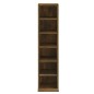 vidaXL Estantería de CD madera contrachapada roble ahumado 21x20x88 cm vidaXL Estantería de CD madera contrachapada roble ahumado 21x20x88 cm
