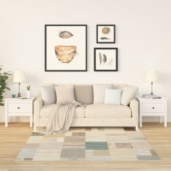 vidaXL Mesa auxiliar 2 uds madera maciza de pino blanco 50x50x49 cm