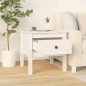 vidaXL Mesa auxiliar 2 uds madera maciza de pino blanco 50x50x49 cm vidaXL Mesa auxiliar 2 uds madera maciza de pino blanco 50x50x49 cm