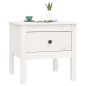 vidaXL Mesa auxiliar 2 uds madera maciza de pino blanco 50x50x49 cm vidaXL Mesa auxiliar 2 uds madera maciza de pino blanco 50x50x49 cm