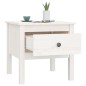 vidaXL Mesa auxiliar 2 uds madera maciza de pino blanco 50x50x49 cm vidaXL Mesa auxiliar 2 uds madera maciza de pino blanco 50x50x49 cm