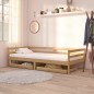 vidaXL Sofá cama con cajones madera pino maciza miel 90x200 cm vidaXL Sofá cama con cajones madera pino maciza miel 90x200 cm