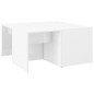 vidaXL Mesas de centro 4 pzas contrachapada blanco brillo 33x33x33 cm vidaXL Mesas de centro 4 pzas contrachapada blanco brillo 33x33x33 cm