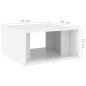vidaXL Mesas de centro 4 pzas contrachapada blanco brillo 33x33x33 cm vidaXL Mesas de centro 4 pzas contrachapada blanco brillo 33x33x33 cm