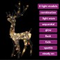 vidaXL Adorno de reno de Navidad acrílico de colores 140 LEDs 120 cm vidaXL Adorno de reno de Navidad acrílico de colores 140 LEDs 120 cm