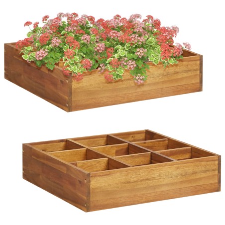 vidaXL Arriate de especias madera maciza de acacia 60x60x15 cm