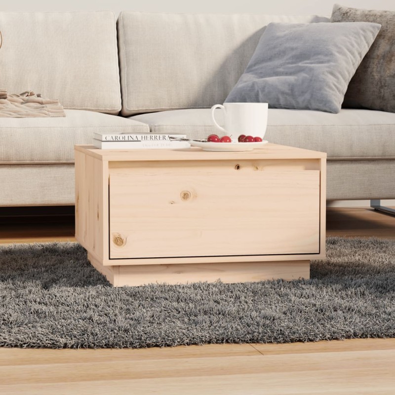 vidaXL Mesa de centro de madera maciza de pino 55x56x32 cm vidaXL Mesa de centro de madera maciza de pino 55x56x32 cm