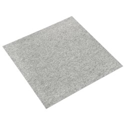 vidaXL Baldosas de suelo de moqueta 20 uds 5 m² 50x50 cm gris claro