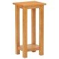vidaXL Mesa auxiliar de madera maciza de roble 27x24x55 cm vidaXL Mesa auxiliar de madera maciza de roble 27x24x55 cm