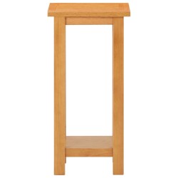 vidaXL Mesa auxiliar de madera maciza de roble 27x24x55 cm