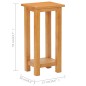vidaXL Mesa auxiliar de madera maciza de roble 27x24x55 cm vidaXL Mesa auxiliar de madera maciza de roble 27x24x55 cm