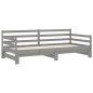 vidaXL Sofá cama extraíble madera maciza de pino gris 2x(90x200) cm vidaXL Sofá cama extraíble madera maciza de pino gris 2x(90x200) cm