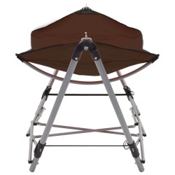 vidaXL Hamaca con soporte plegable marrón