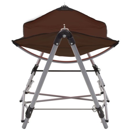 vidaXL Hamaca con soporte plegable marrón