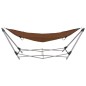 vidaXL Hamaca con soporte plegable marrón vidaXL Hamaca con soporte plegable marrón
