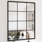 vidaXL Espejo de pared metal negro 80x60 cm vidaXL Espejo de pared metal negro 80x60 cm