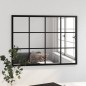 vidaXL Espejo de pared metal negro 80x60 cm vidaXL Espejo de pared metal negro 80x60 cm