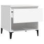 vidaXL Mesitas de noche 2 uds madera contrachapada blanco 50x46x50 cm vidaXL Mesitas de noche 2 uds madera contrachapada blanco 50x46x50 cm