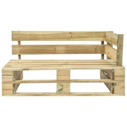vidaXL Banco esquinero de palés para jardín madera