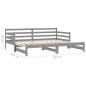 vidaXL Sofá cama extraíble madera maciza de pino gris 2x(90x200) cm vidaXL Sofá cama extraíble madera maciza de pino gris 2x(90x200) cm