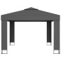 vidaXL Cenador con doble techo gris antracita 3x3 m