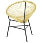 vidaXL Silla redonda Acapulco ratán sintético beige vidaXL Silla redonda Acapulco ratán sintético beige