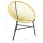 vidaXL Silla redonda Acapulco ratán sintético beige vidaXL Silla redonda Acapulco ratán sintético beige