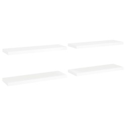 vidaXL Estantes flotantes de pared 4 uds MDF blanco 80x23,5x3,8 cm