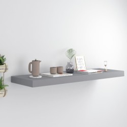 vidaXL Estante flotante de pared MDF gris 80x23,5x3,8 cm