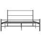 vidaXL Estructura de cama de metal gris 160x200 cm vidaXL Estructura de cama de metal gris 160x200 cm
