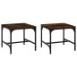 vidaXL Mesas auxiliares 2 uds contrachapada roble ahumado 40x40x35 cm vidaXL Mesas auxiliares 2 uds contrachapada roble ahumado 40x40x35 cm