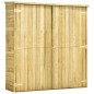 vidaXL Caseta herramientas jardín madera pino impregnada 163x50x171 cm vidaXL Caseta herramientas jardín madera pino impregnada 163x50x171 cm
