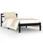 vidaXL Sofá cama madera maciza de pino negro 90x200 cm vidaXL Sofá cama madera maciza de pino negro 90x200 cm