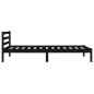 vidaXL Sofá cama madera maciza de pino negro 90x200 cm vidaXL Sofá cama madera maciza de pino negro 90x200 cm