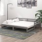 vidaXL Sofá cama extraíble madera maciza de pino gris 2x(90x200) cm vidaXL Sofá cama extraíble madera maciza de pino gris 2x(90x200) cm