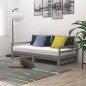 vidaXL Sofá cama extraíble madera maciza de pino gris 2x(90x200) cm vidaXL Sofá cama extraíble madera maciza de pino gris 2x(90x200) cm